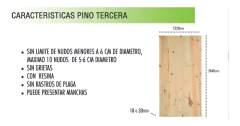 TABLERO ECOTAB LISTONADO DE PINO 26 A 28X1.22X2.44 3A en internet