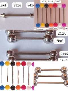 Barra de lengua en Acero Quirúrgico, 1.5mm!!