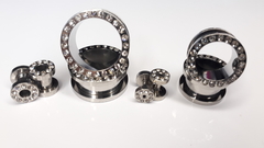 Expansor Tunel Acero con Strass !!, C/U !!!