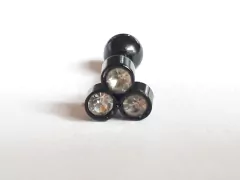 Largo Total 12.4mm, Bolita de Acero 4mm, espesor de la barra 1.1m