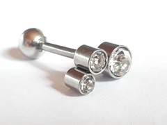 Largo total 14.3mm, Bolita de Acero 4mm,espesor de la barra 1.1mm