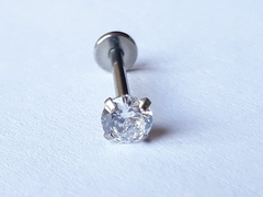 Labret de Acero Quirúrgico Rosca Interna con Strass engarzado, c/u !!! en internet