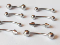 Barbell Curvo de Acero Quirúrgico, 1.2mm c/u !!! - Miexpansor