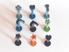 Labret Tragus de Acero Quirúrgico Anodizado Formas !!! - comprar online