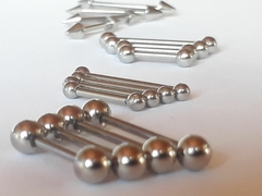 Imagen de Barbell Recto ' Niple'de Acero Quirúrgico 1.2mm, c/u !!!