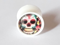 Expansor Tapón Acrilico Calaca, de 8mm a 16mm, c/u !! - tienda online