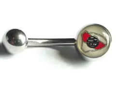 Ombligo redondo de Acero Quirúrgico con Dibujo!!!!