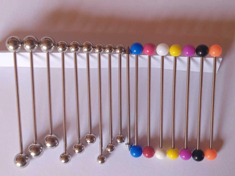 4 Barras de Acero Quirurgico de 1.5mm para oreja ( industriales)!!