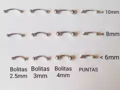 Barbell Curvo de Acero Quirúrgico, 1.2mm c/u !!! - comprar online