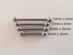 Barbell Recto ' Niple'de Acero Quirúrgico 1.2mm, c/u !!! en internet