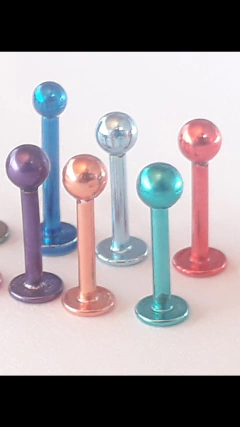 Labret de Acero Quirúrgico Anodizado liso 1.2mm, c/u !!! - comprar online