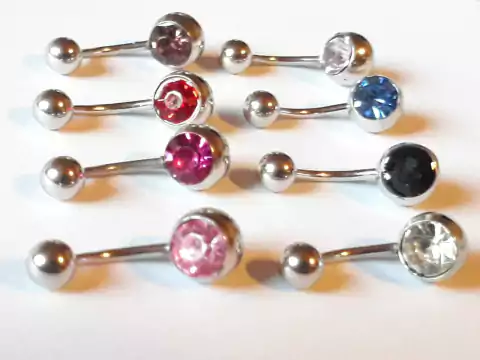 Ombligo de Acero Quirurgico con Strass !!!