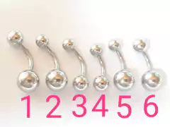 Ombligo de Acero Quirurgico Liso !! - comprar online