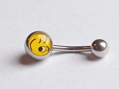 Ombligo redondo de Acero Quirúrgico con Dibujo!!!! - Miexpansor