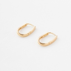 CANDONGA OVALO CURVO 16MM ORO LAMINADO 18K