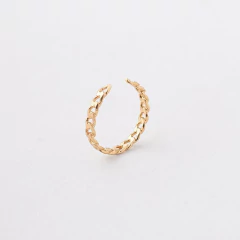 ANILLO CUBANO 1X1 AJUSTABLE ORO LAMINADO 18K - comprar online