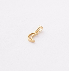 DIJE LUNA MICROCIRCON ORO LAMINADO 18K - comprar online