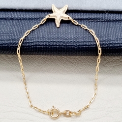PULSERA ESTRELLA DE MAR DIAMANTADA ORO LAMINADO 18K
