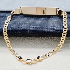 PLACA TEJIDO ESCALERA ORO LAMINADO 18K
