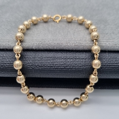 PULSERA B5MM DORADA ORO LAMINADO 18K