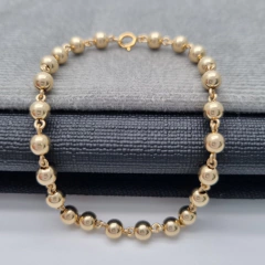 PULSERA B5MM DORADA ORO LAMINADO 18K
