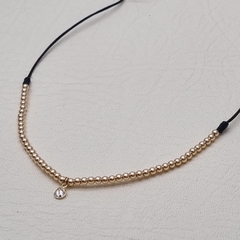 CHOKER HILO B3MM DIJE TIFFANY ORO LAMINADO 18K