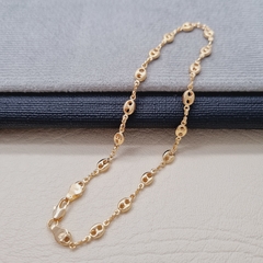 TOBILLERA GUCCI 6X4MM ORO LAMINADO 18K