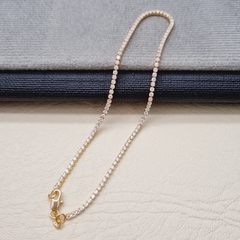 TOBILLERA TENIS CIRCÓN ORO LAMINADO 18K