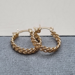 CANDONGA HILO CENTRO ENLAZADO X2 20MM ORO LAMINADO 18K