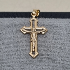 DIJE CRUZ FLECHA ORO LAMINADO 18K