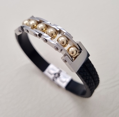 BRAZALETE ESPECIAL TIPO HUBLOT DORADA ORO LAMINADO 18K