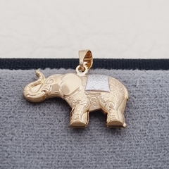 DIJE ELEFANTE INDU BICOLOR ORO LAMINADO 18K