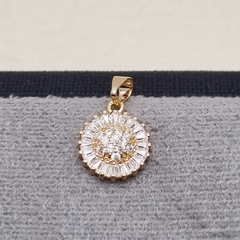 DIJE MANDALA DIAMANTADO ORO LAMINADO 18K