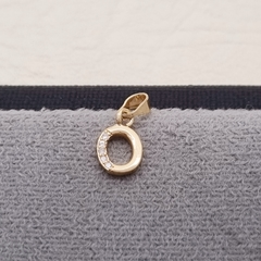 DIJE LETRA CIRCON ORO LAMINADO 18K - comprar online