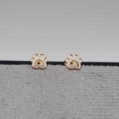 TOPO SILUETA HUELLA MINI ORO LAMINADO 18K