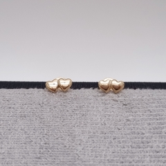 TOPO CORAZON DOBLE ORO LAMINADO 18K