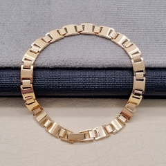 PULSERA ESPEJO-ESLABON ORO LAMINADO 18K