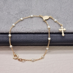 DENARIO MILAGROSA PERLA ORO LAMINADO 18K