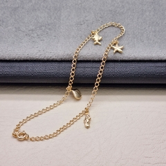 TOBILLERA DIJES VIDA MARINA ORO LAMINADO 18K