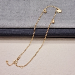 TOBILLERA BALIN-DIJE GATO EXTENSION ORO LAMINADO 18K