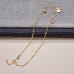 TOBILLERA BALIN-DIJE GATO EXTENSION ORO LAMINADO 18K
