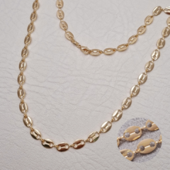 CADENA GUCCI PLANA ORO LAMINADO 18K