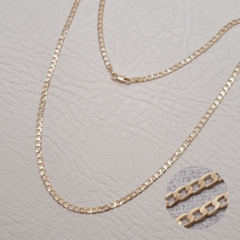TEJIDO CUBANA PLANA ORO LAMINADO 18K - comprar online