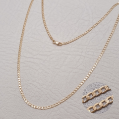 TEJIDO CUBANA PLANA ORO LAMINADO 18K