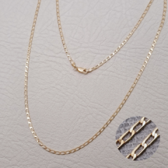 TEJIDO ESLABON SEGUIDO ORO LAMINADO 18K