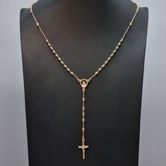 ROSARIO VIRGEN MARIA ARROZ 3MM ORO LAMINADO 18K