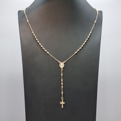 ROSARIO DIVINO NIÑO BALIN DE ARROZ 3MM ORO LAMINADO 18K