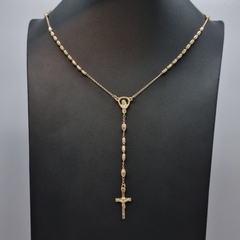 ROSARIO VIRGEN MARIA ARROZ 3MM ORO LAMINADO 18K