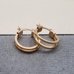 CANDONGA DOBLE LISA ORO LAMINADO 18K
