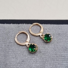 CANDONGA DIJE REDONDO CIRCON 6MM ORO LAMINADO 18K